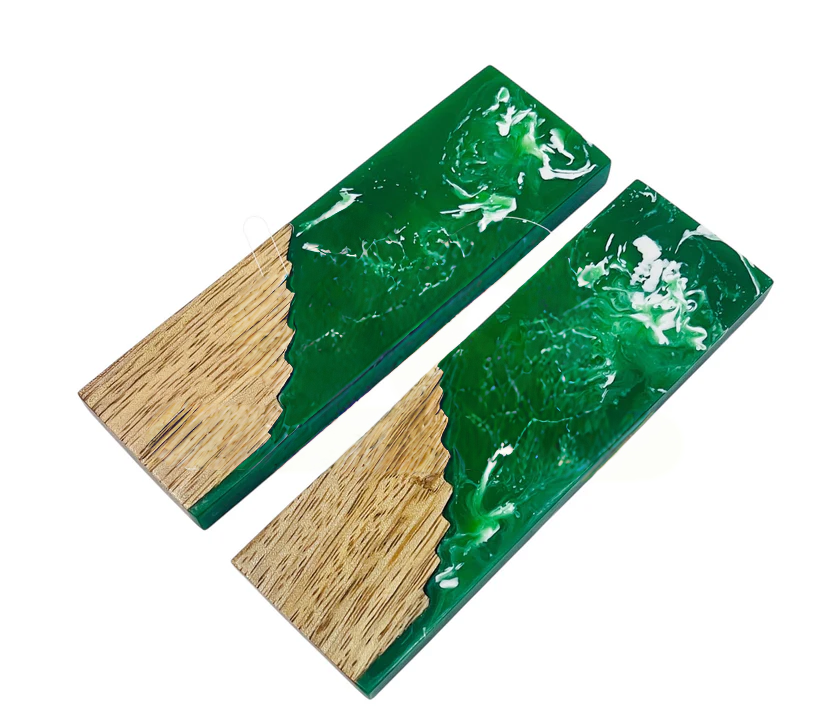 Hybrid Stabilzed Wood With Resin knife Scales - horn and bone export product from India